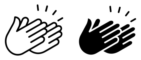 Fototapeta premium clapping hands applause gesture icon