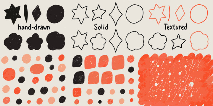Collection of hand drawn speech bubble shapes and textures solid and textured styles high quality