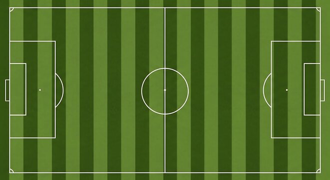 Top down professional soccer field background for sports marketing or website hero image