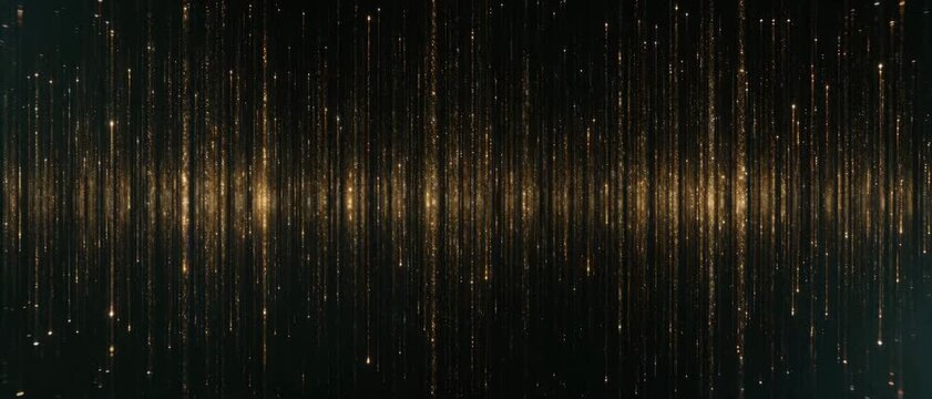 Generative AI,Abstract luxury gold particle rain falling loop background