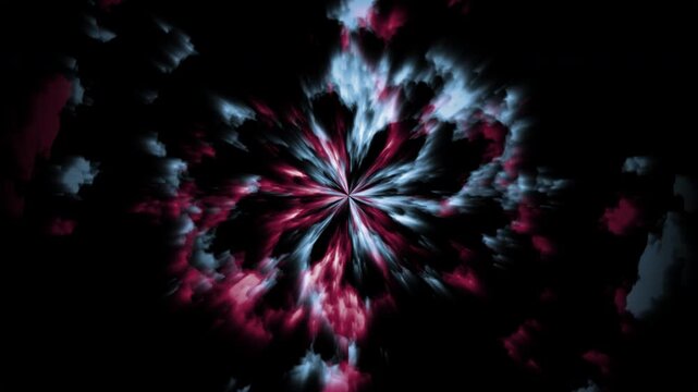 Abstract Animation of Red and gray energy explosion like dust expanding, suitable for abstract visualization