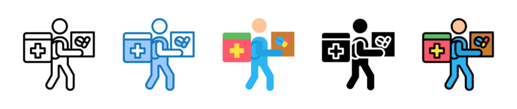 Drug Delivery multiple style icons set design vector illustration. 