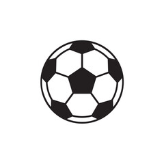 Fototapeta premium Single soccer ball icon with round object team sport football illustration equipment recreation