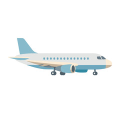 Fototapeta premium Airplane Vector Illustration With Wings With Engine