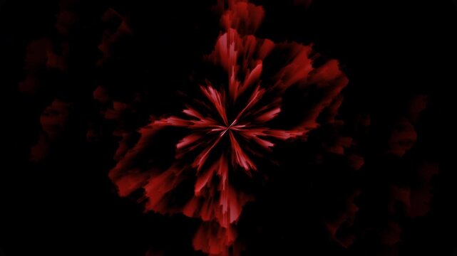 red abstract expanding explosion animation suitable for abstract visualization