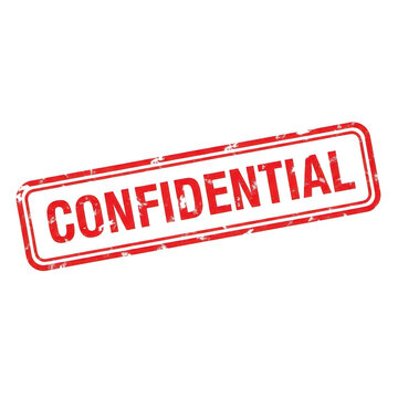 Confidential stamp with red border and text