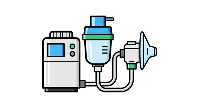 Medical oxygen therapy device equipment.