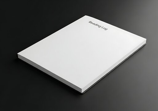 Blank white notepad on dark gray surface for business branding mockup stationery design presentation and corporate identity