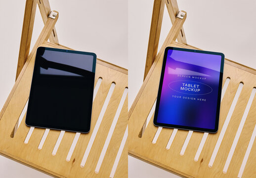 Mockup Of Digital Tablet With Customized Screen