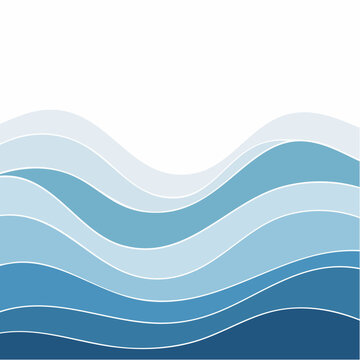 Abstract Blue Waves Background