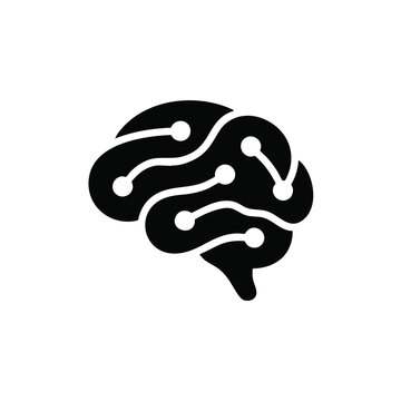 Neural Network Technology Icon, Machine Learning, Connection, Data, Smart