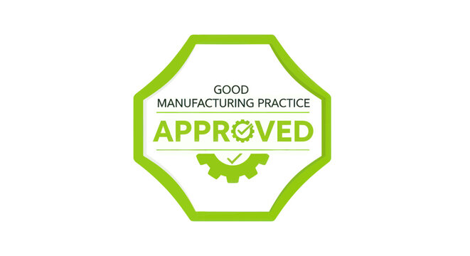 GMP Approved Stamp - Good Manufacturing Practice Certified Badge