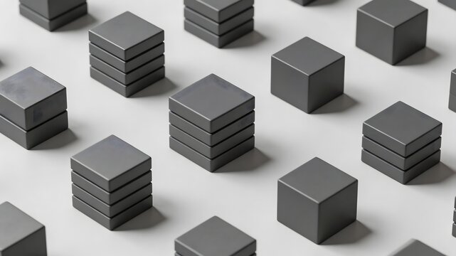 Matte charcoal grey modular system components