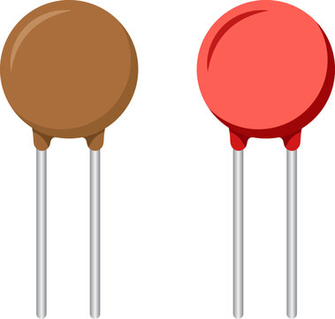 Disc Ceramic Capacitors - Brown and Red Radial Lead Capacitors