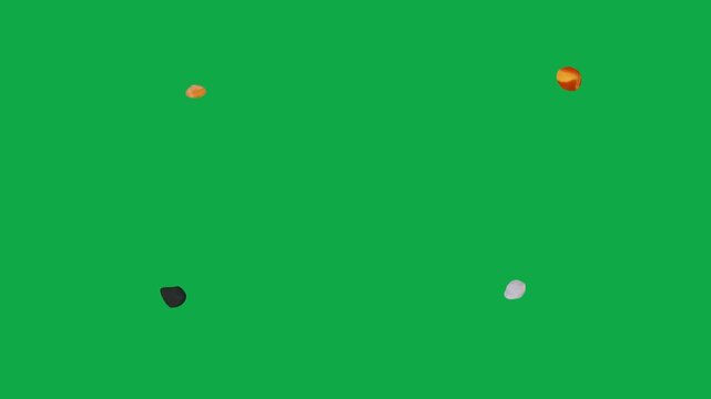 Cow Lion Penguin Sheep animation on green screen chroma key background flat lighting no shadow flush edge isolated 3d clay model perfect compositing vfx asset high quality render animation video