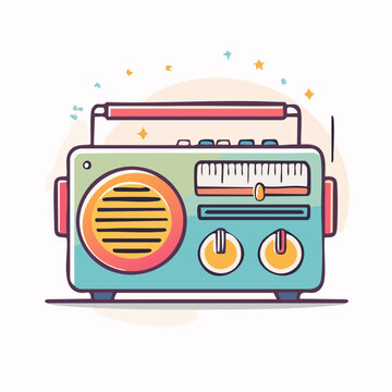 Retro Radio Illustration