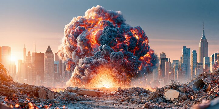 Cataclysmic event destroys urban landscape in dramatic fashion