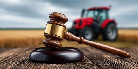 Obraz premium Agricultural auction legal sale farm land property