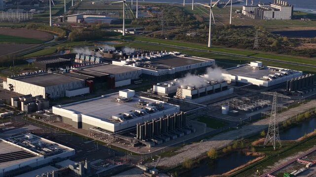 Aerial View of Hyperscale Computing Data Center