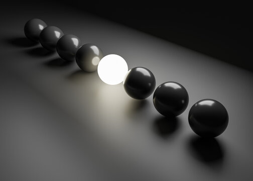 One bright sphere among black balls as leadership and uniqueness concept