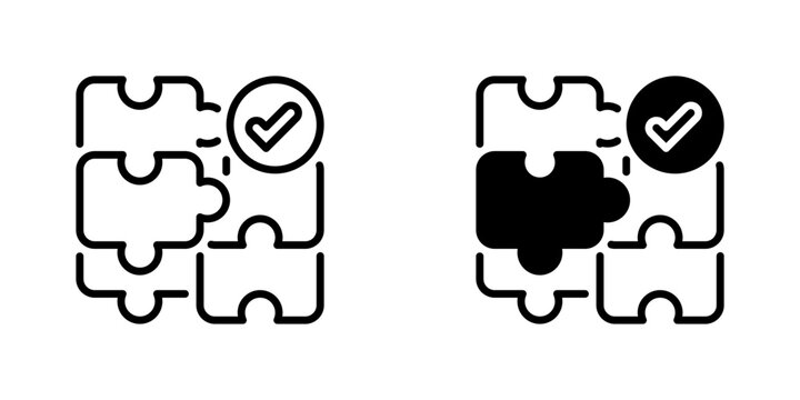 Problem Solving Line Icon, Outline Symbol for Issue Resolution, Strategic Thinking, Creative Idea, Analytical Method, and Business Solution. Vector Sign Icon.