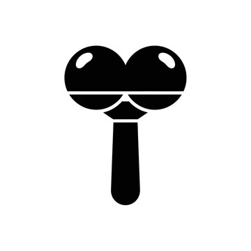 Stylized Silhouette of a Double Bubble Blower Tool.