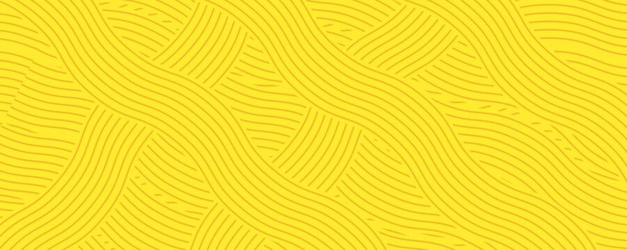 Ramen pattern, vibrant background illustration of asian noodles, ramen, spaghetti, orange background pattern