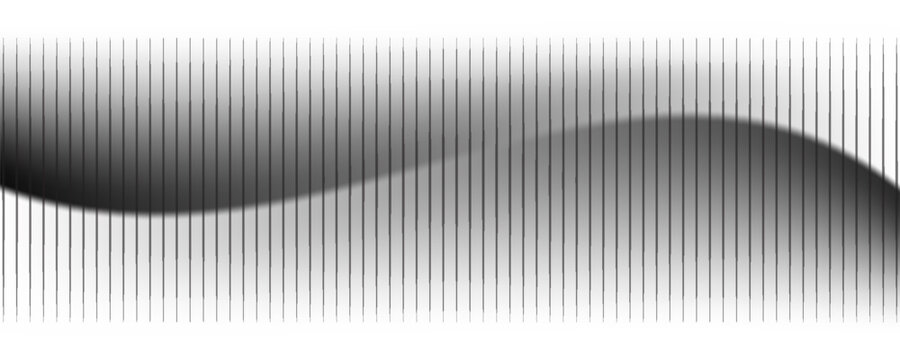 Black and White Linear Halftone Background with Vertical Parallel Lines. Smooth Stripe Gradient Pattern for Modern Graphic Design.