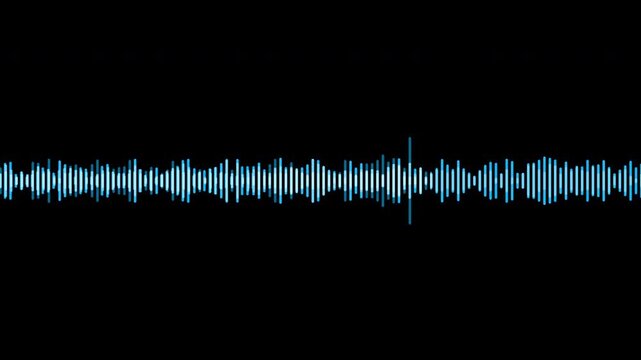 Colorful audio visualization effect. Looping, unique, useful as an element or background, for demonstration and scientific visualization.