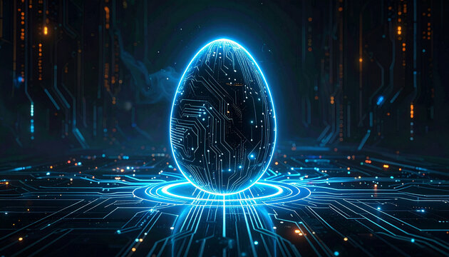 Futuristic Digital Egg