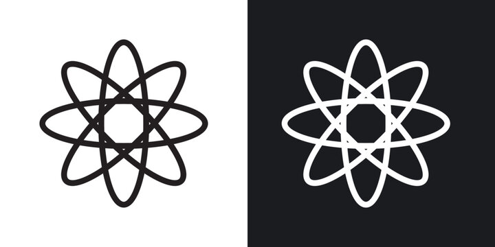 Photon outlined icon vector collection.