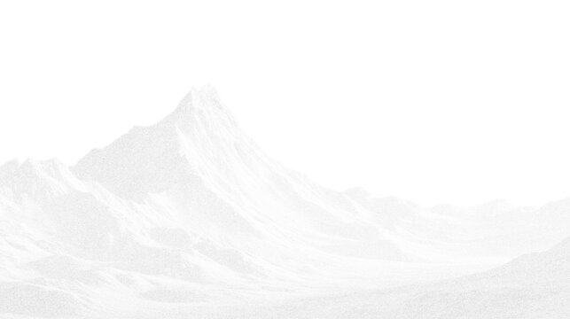 Vector Png Stippled mountain range with grainy texture in vintage pointillism style. Mountain vector landscape background with halftone vintage art. Vector image