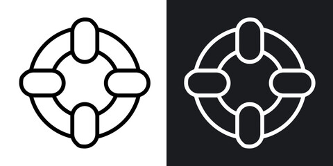 Rubber ring outlined icon vector collection. © rea