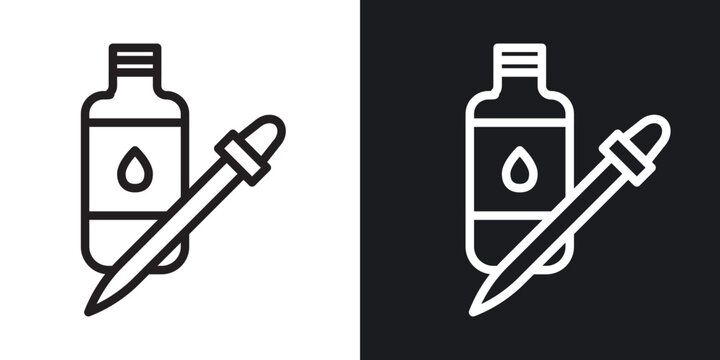 Serum outlined icon vector collection.