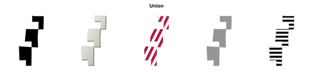 Obraz premium Union (Alabama) blank outline map