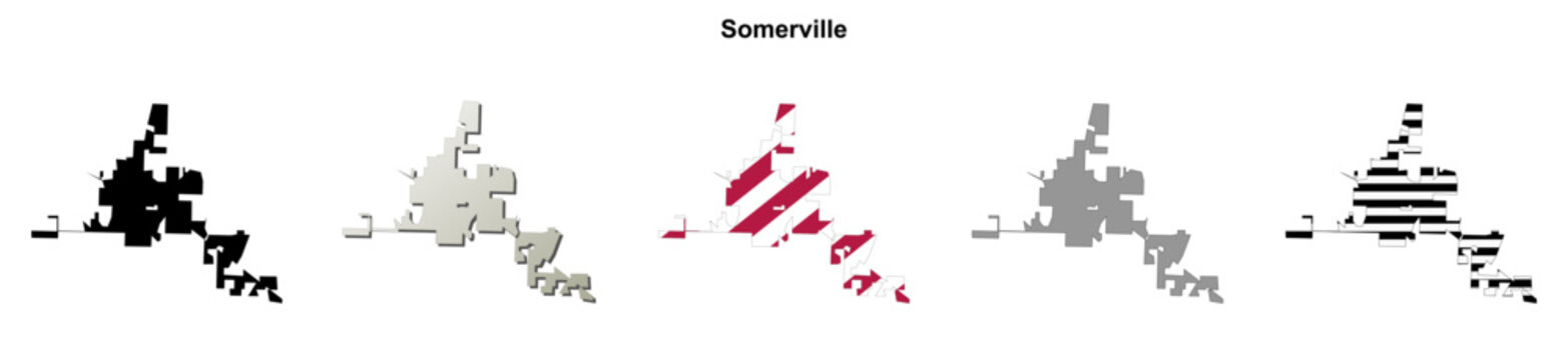Somerville (Alabama) blank outline map