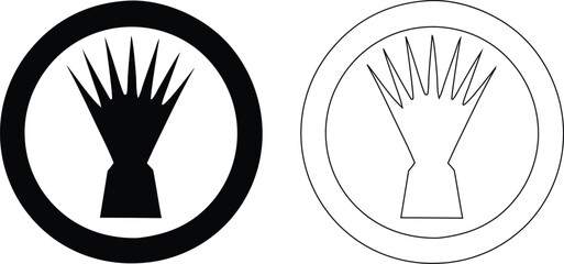 Abstract wheat stalk silhouette and outline on white background, keywords: wheat, grain, agriculture, food © Parvin