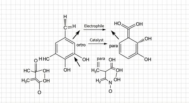 Chemical Reaction Mechanism of Aromatic Electrophilic Substitution.