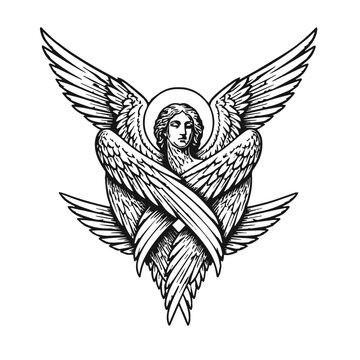 illustration art of seraphim angel