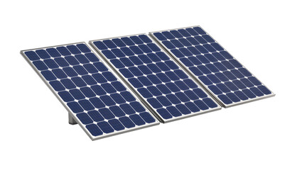 Three solar panels arranged in a row © Lubos