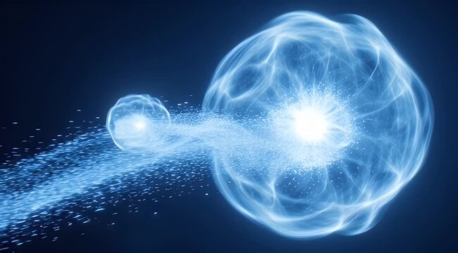 Electric Energy Transfer Between Two Glowing Spheres.