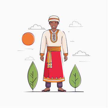 Man in Traditional Clothing