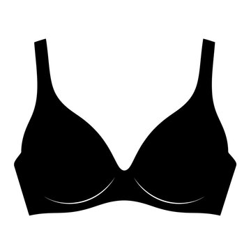 Black padded bra with straps and underwire.