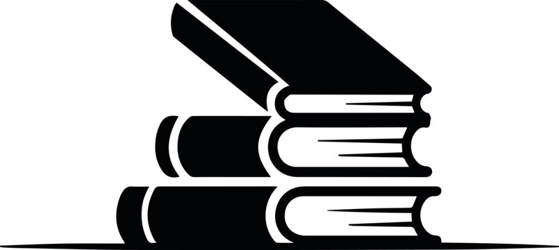 Stacked books icon for school and classroom resources
