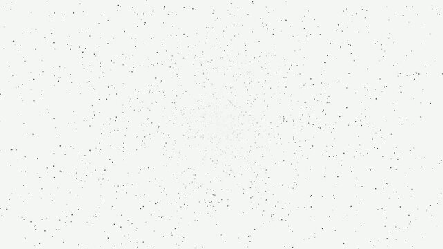 4K Minimalist Black Points Dissolving on White Background. Modern Corporate Technology Seamless Loop