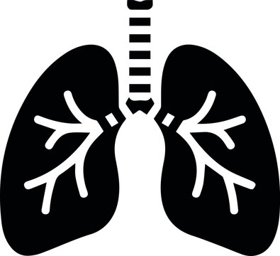 Pulmonology clinic lungs and airway icon