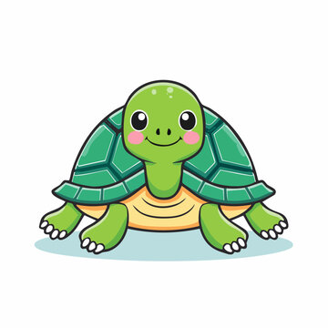 Cute cartoon turtle illustration