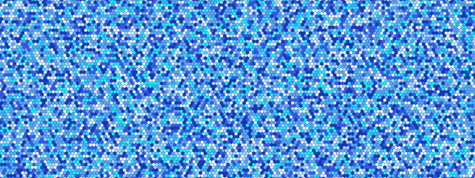 Mosaic hex disco with texture ball blue and fade pattern background. Pool hexagon seamless with circle tech glitter and colorful style premium. Business holographic hospital with dot vector globe.