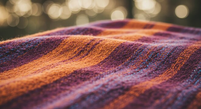 Closeup of woven fabric texture.