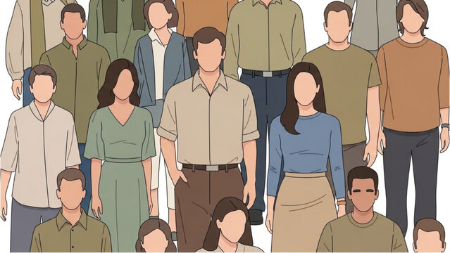 A diverse group of people standing together in a casual gathering indoors.